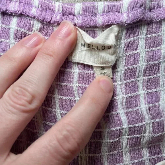 MELLODAY Pink and White Striped Midi Dress - Picture 7 of 7